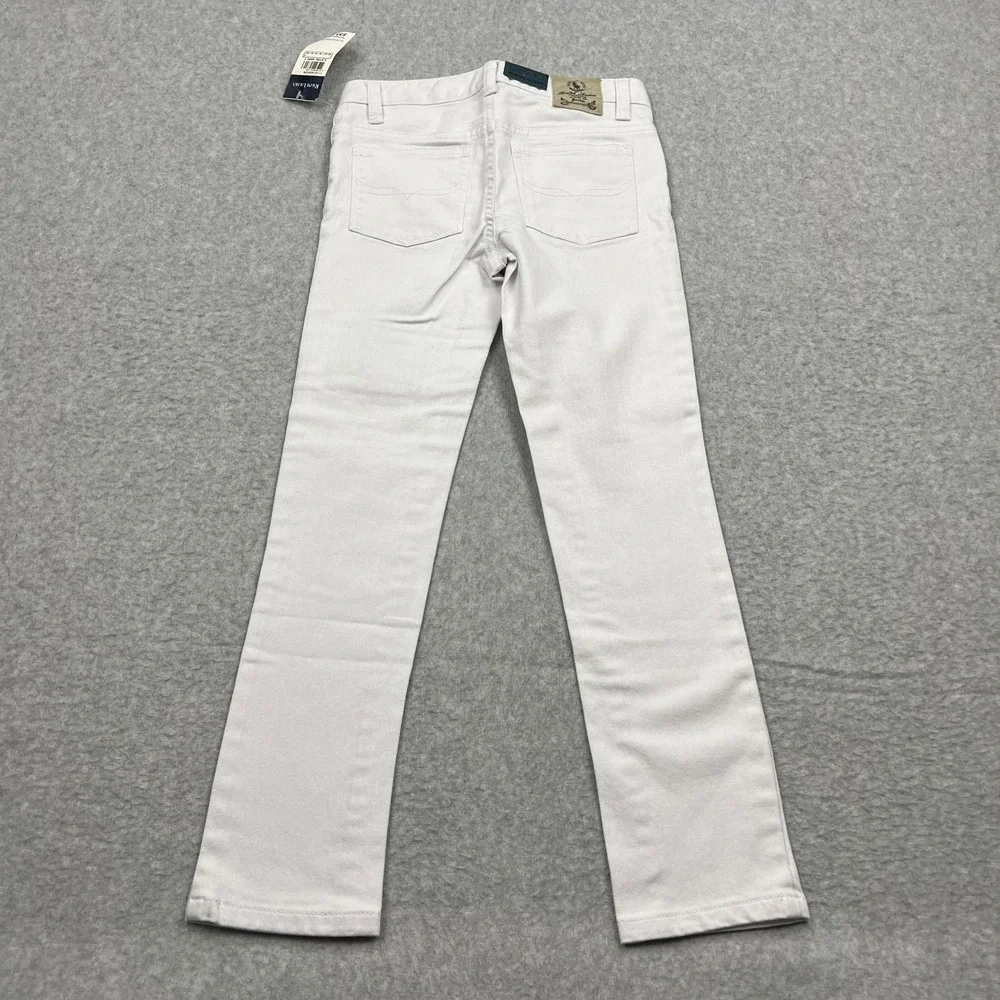NEW Ralph Lauren Bowery Skinny Jeans Youth Girls' 6 White Denim Skinny Pants‎